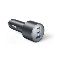Anker USB-C Car Charger 167.5W Max with 3-Port Ultra-Compact Type-C Fast Phone Car Charger for iPhone 16