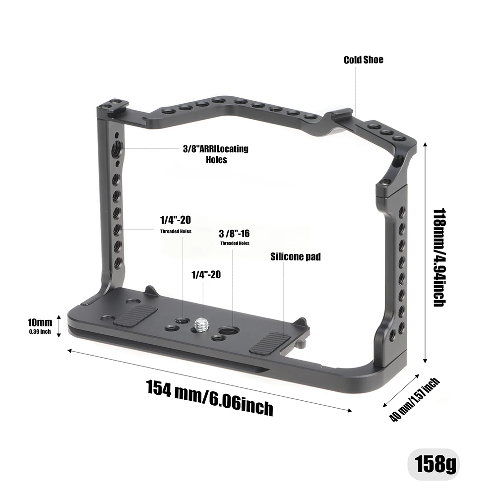 FOTGA Camera Cage Camera Cage For Canon EOS 70D 80D 90D Rabbit Cage Camera Rig Vedio Photography Accessorie Handle Locating Hole