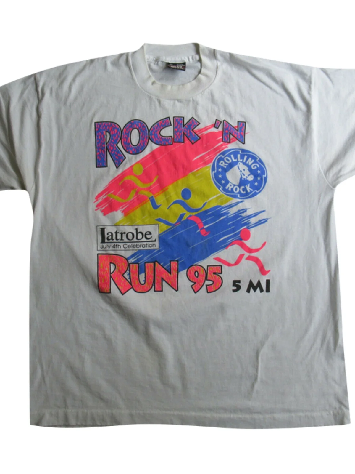 Rockn Run Street Lazy Style Cec Graffiti Pure Cotton Short Sleeve Unisex Casual Versatile T-Shirt Youthful Creative Fun Print...