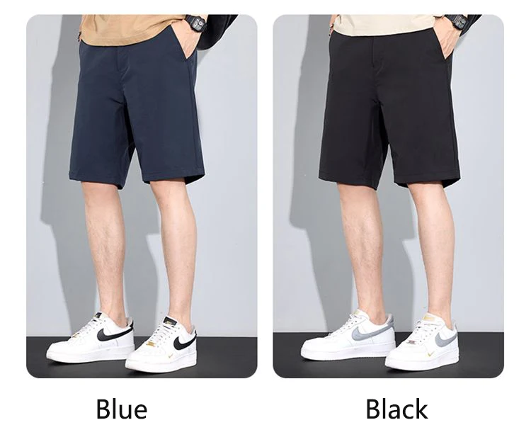 2026 Marken-Kleidung Shorts für Herren im Sommer Dünne Gerade Geschnittene Lässige Fünf-Viertel-Hosen Herren Lose Eisseiden-Sportshorts – Detail 3