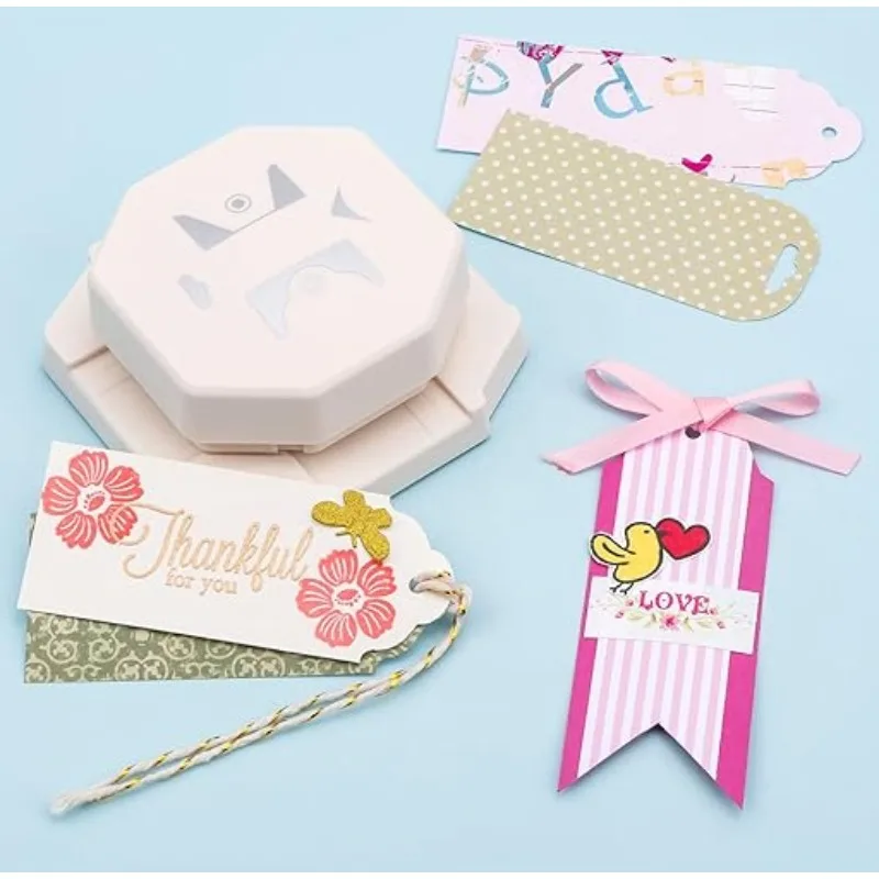 4-in-1 Hole Puncher Embossing Machine Corner Rounder Multi-Functional DIY Paper Cutter Fancy Edge Trimmer Tool  Scrapbooking