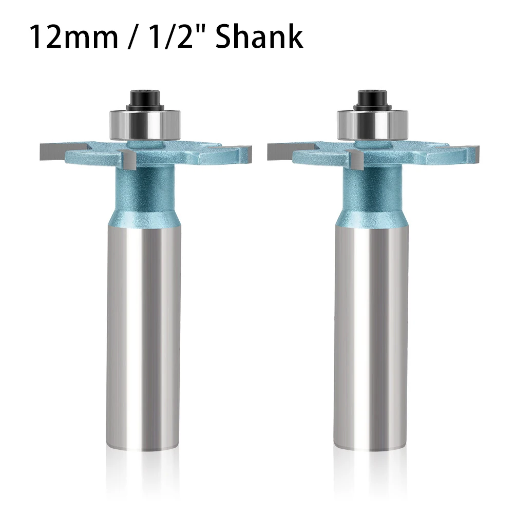 Bearing Guided Four Flute T Grooving Wood Router Bit 12mm 1/2