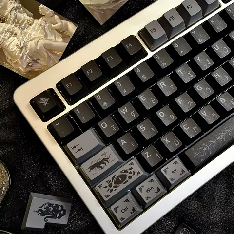 143 Keys Occult Theme PBT Cherry Profile Five-sided Dye Sub Custom Keycaps for 61/68/75/87/98/104/108 MX Mechanical Keyboard