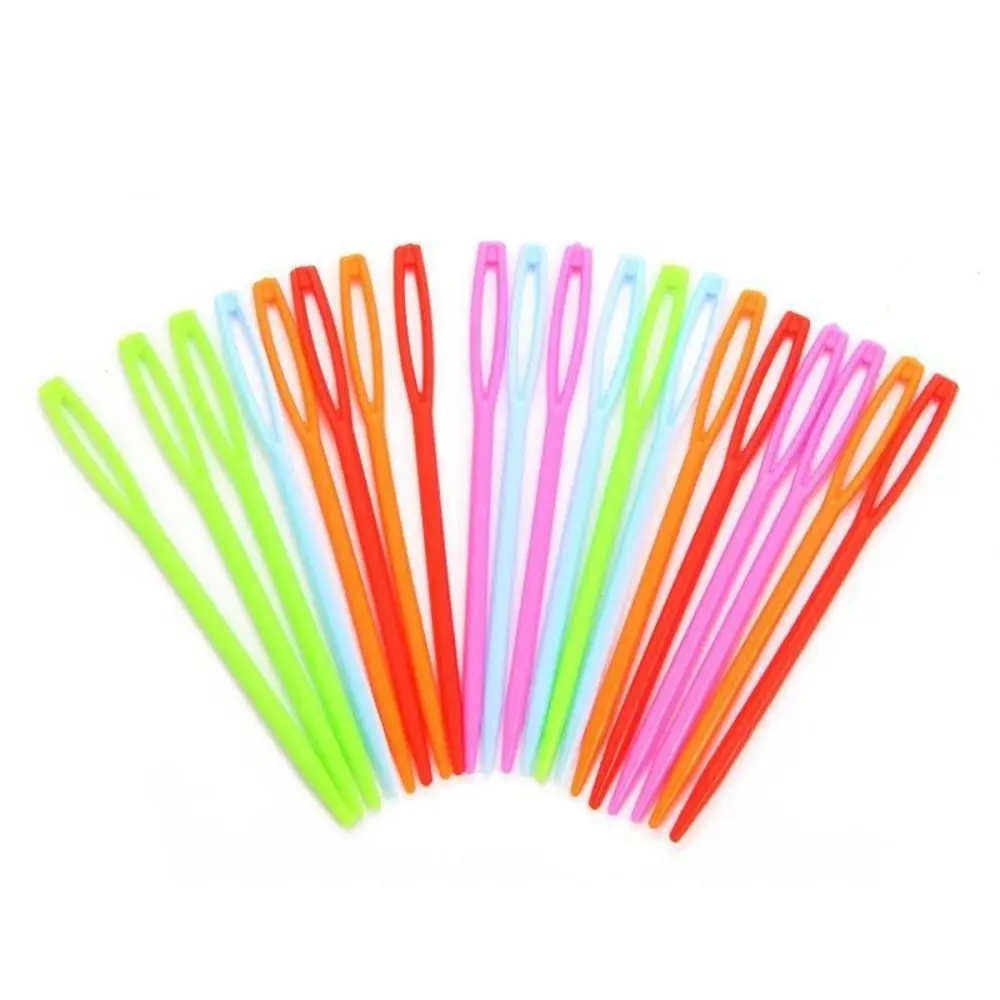 New 20 pcs Set Plastic Sewing Needles New Knitting Yarn Wool Crochet Needles Handmade Stitching Safety Pins Accessories