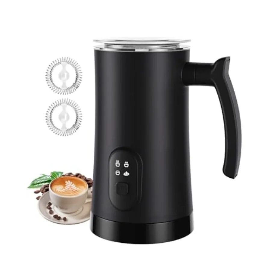 

Milk Frother 4-in-1 Electric Milk Steamer 350ml/11.8oz Automatic Frother Machine for Coffee Warm and Cold Foam Temperature Cont