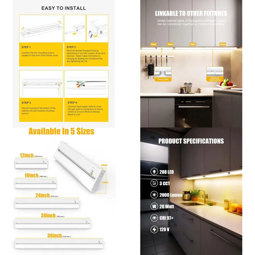 36 3-Color Led Unde…