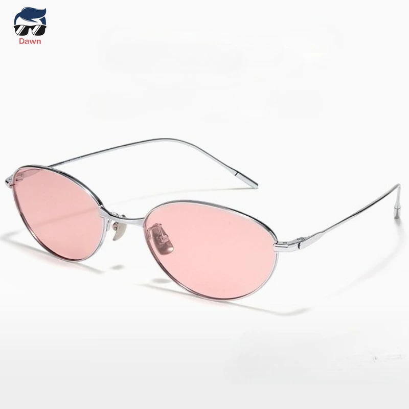 

2025 New Women's Oval Sunglasses Ultra-Light Titanium Metal Fashion Trend Sunshade Polarized Cat Eye Sunglasses