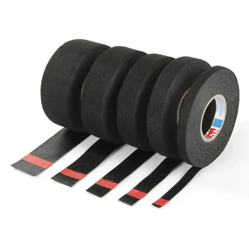 15 Meter Heat-resistant Flame Retardant Tape Adhesive Cloth Tape For Car Cable Harness Wiring Loom Protection Width 15/19/25MM image 6