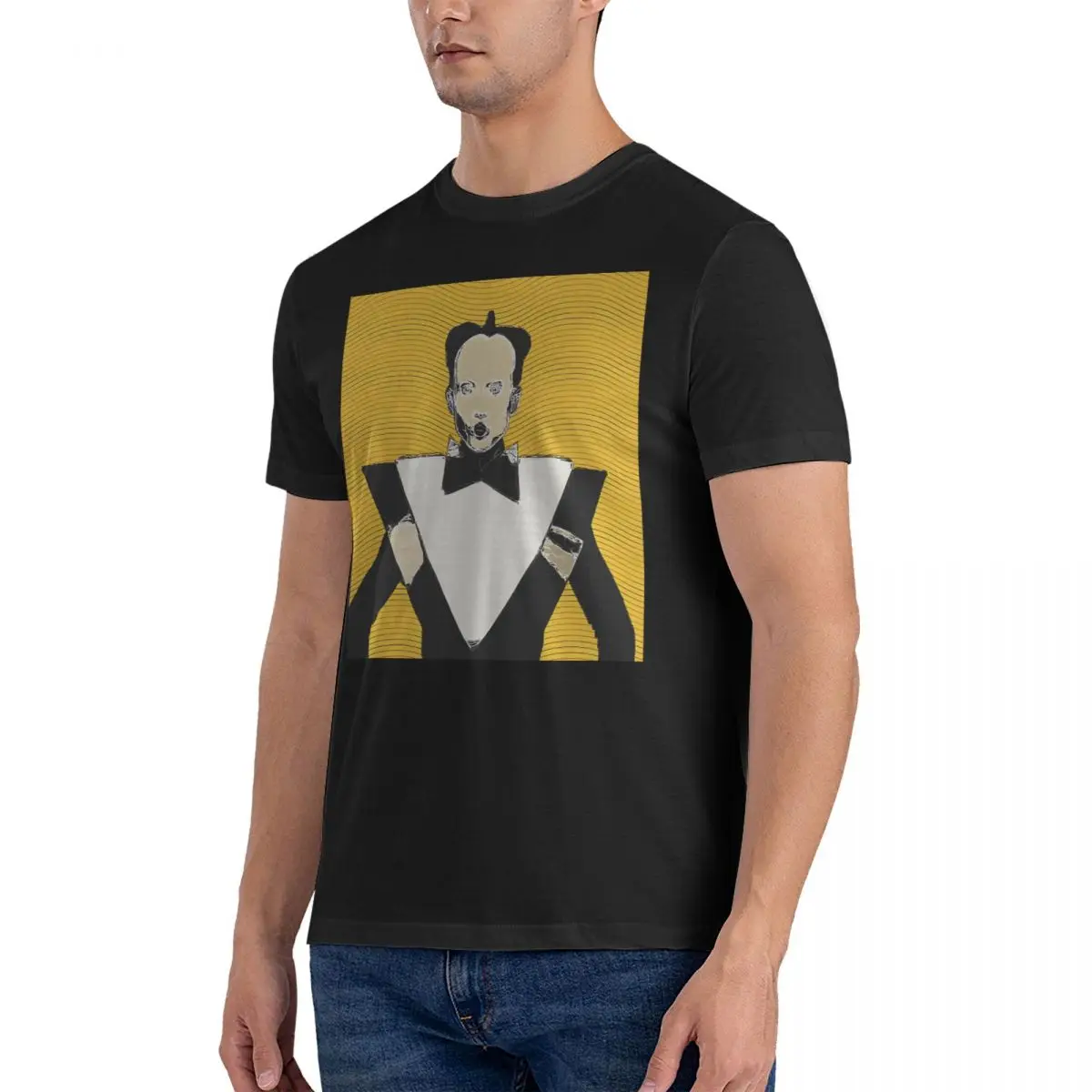 Cores T-Shirts Men K-Klaus Nomi Casual 100% Cotton Tees Round Collar Short Sleeve T Shirts Party Tops