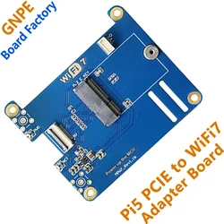 Raspberry Pi 5 dedicated PCIE to WiFi 7 adapter board