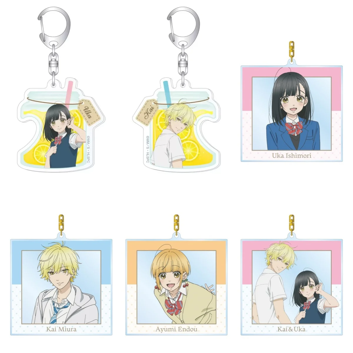 

Anime Honey Lemon Soda Acrylic Keychain Pendant Bag Car Keychain Cell phone Accessories present Firend Christmas Gifts