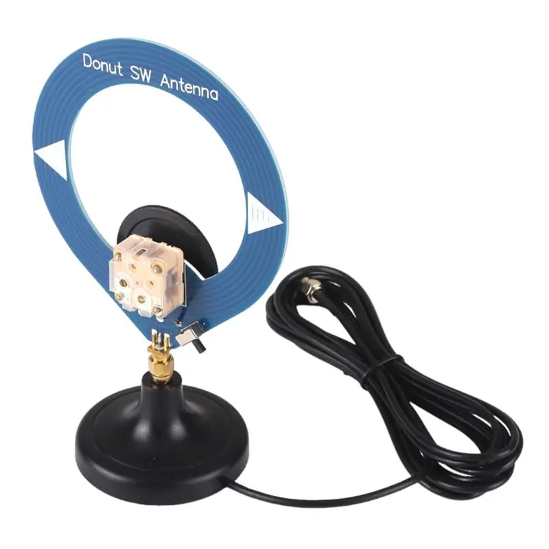

Коротковолновая антенна ABZW Donut SW 4МГц-24МГц, резонансная малогабаритная петлевая антенна с высоким сопротивлением, с удлинительным кабелем SMA