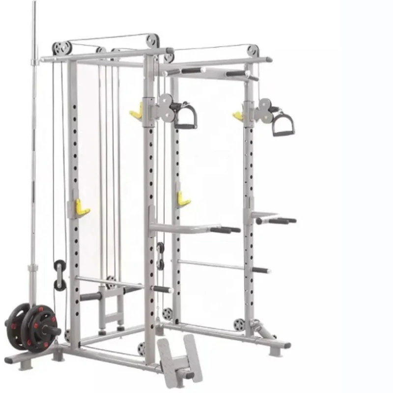 DXXY YR-1601 Fitness Equipment Multiple Cable Pulley System Power Cage Gym Equipment Squat Rack 142x124x220cm