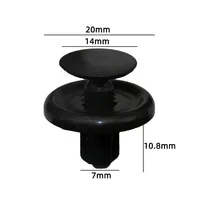 50Pcs/100pcs Diameter 7mm Black Plastic Auto Fasteners Rivets Clips  Vehicle Car Bumper Door Panel Fender Liner Clips Retainer
