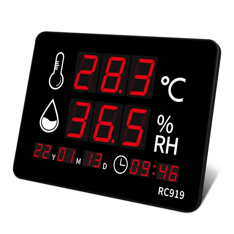 

Digital Thermometers Hygrometer Tools Probe Temperature Date Wall Clock Display Weather Station with External Sensor Outdoor