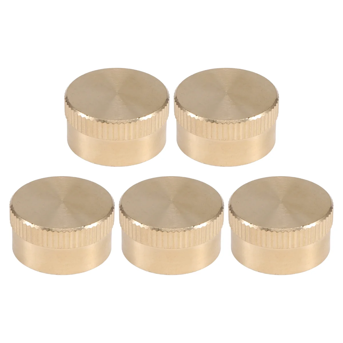 5 Pieces Solid Brass Refill Cap 1 LB Propane Bottle Cap Gas Tank Cylinder Sealed Cap Protect Cap for Outdoor Stove