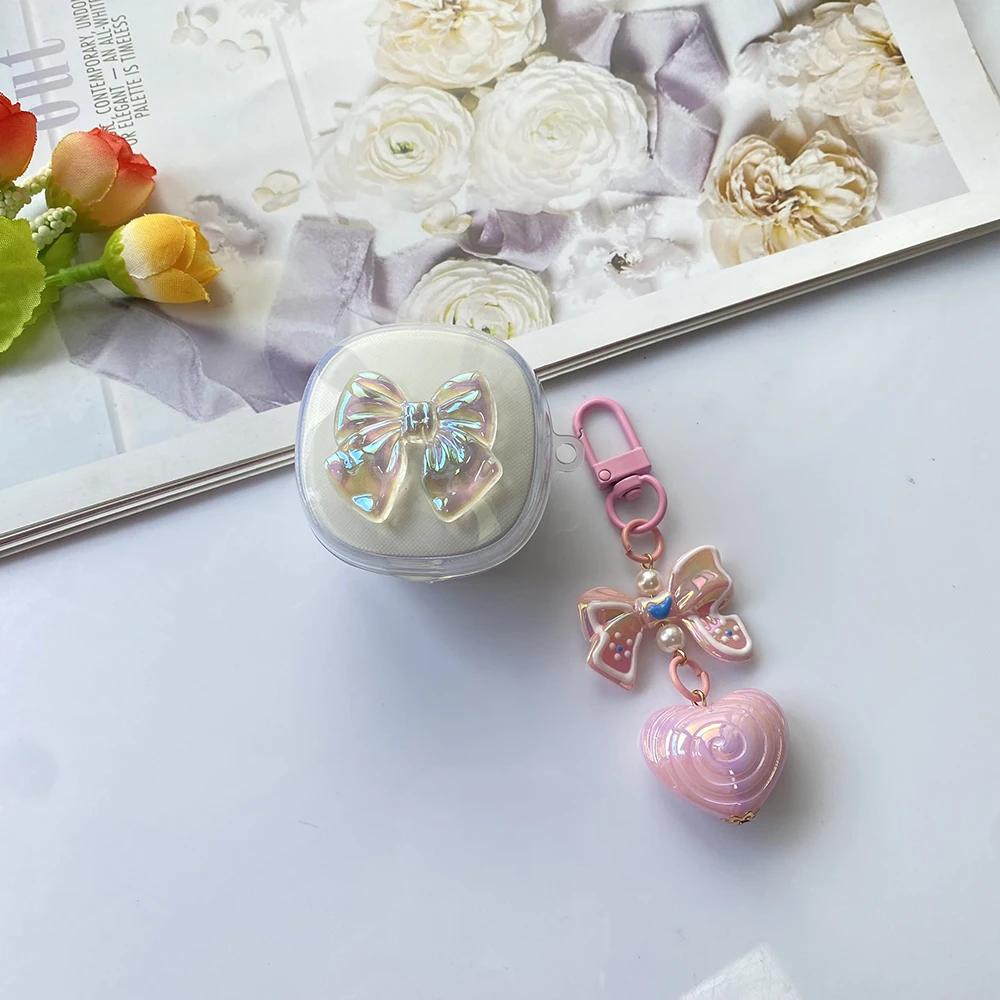 حافظة شفافة لطيفة على شكل حب لهاتف سامسونج جالاكسي Buds 2 Pro /Buds Live / FE غطاء سيليكون لسماعات Galaxy Buds Live #6