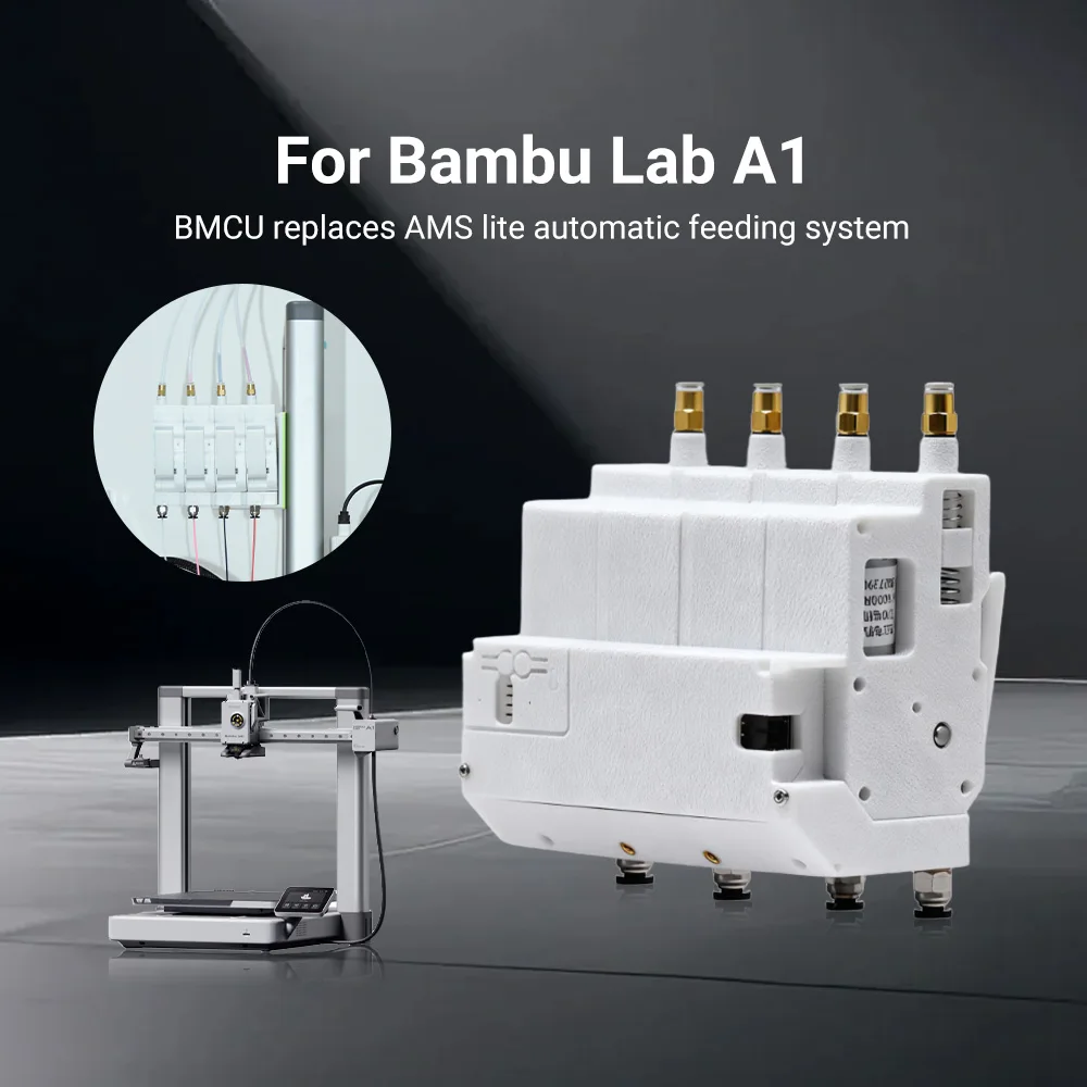 

BMCU 370C AMS lite BMCU370C с автоматической подачей, датчиком Farm Hall и двунаправленной буферизацией для принтеров A1, A1 MINI, P1S, P1P, AMS MMU