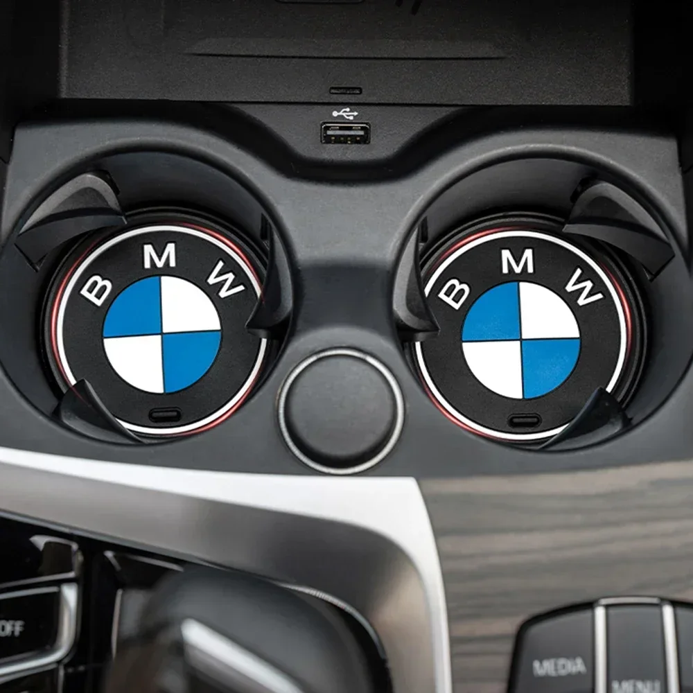 2 шт. автомобильный коврик для чашки для BMW X1 X2 X3 X4 X5 X6 1 2 3 4 5 6 7 Sereis E60 E46 E39 E38 E90 E36 F30 E30 E31 E34 F10 F20 E87 E92 E91 E53