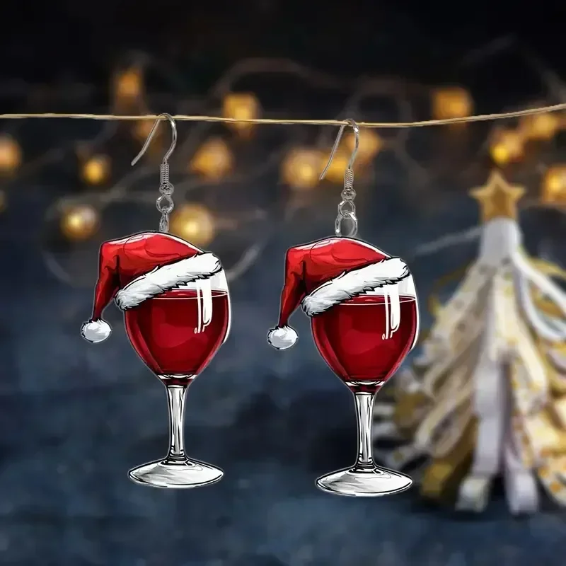 Пара-элегантных-рождественских-бокалов-для-вина-и-серег-в-виде-шляпы-Санта-Клауса-классические-праздничные-очаровательные-акриловые-серьги-капли-для-женщин