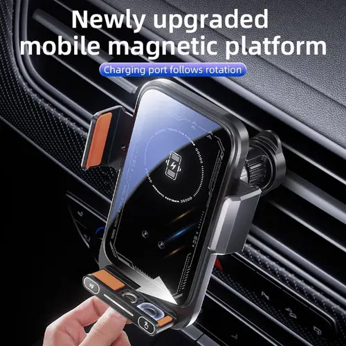 Imagen 1 del producto Cargador magnético de 15W, soporte inalámbrico para teléfono de coche, puerto de succión magnético de 66w, carga rápida, soporte inteligente para teléfono de coche con detección automática