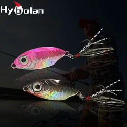 HYBOLAN Metal Jig Fishing Lure Saltwater Sinking Float down Wobble Hard Bait 7g 10g 15g 20g Artificial Bait Tackle Trout Bass