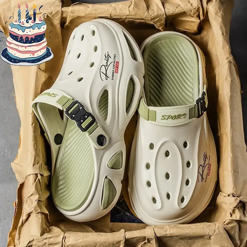 

Mens Slippers Casual Outdoor Summer Beach Shoes Sandals Walking Slides Comfort Lightweight Luxury Designer Fashion Leather