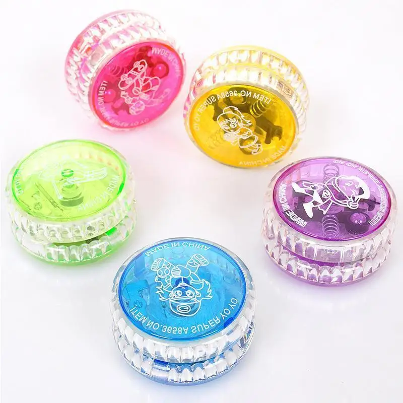 Childhood Nostalgia Toys Colorful Transparent Yo-yo Ball Toys Children Pull-wire Yo-yo Ball Decompression Toys Party Favors