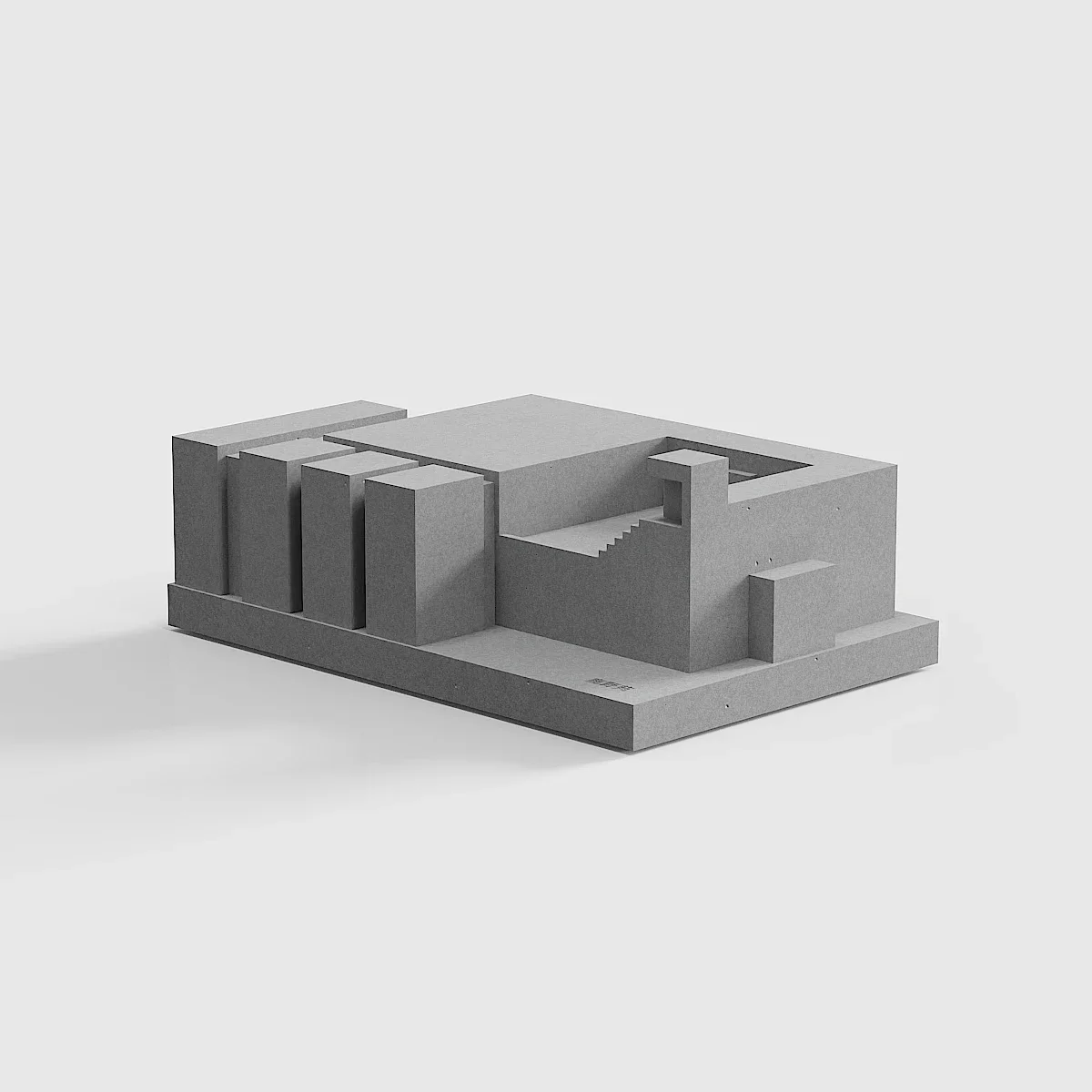 Concrete Architectural Model of 'Luyeyuan' by Liu Jiakun, a Recent Prilitz Prize Winner, Is a Decorative Ornament