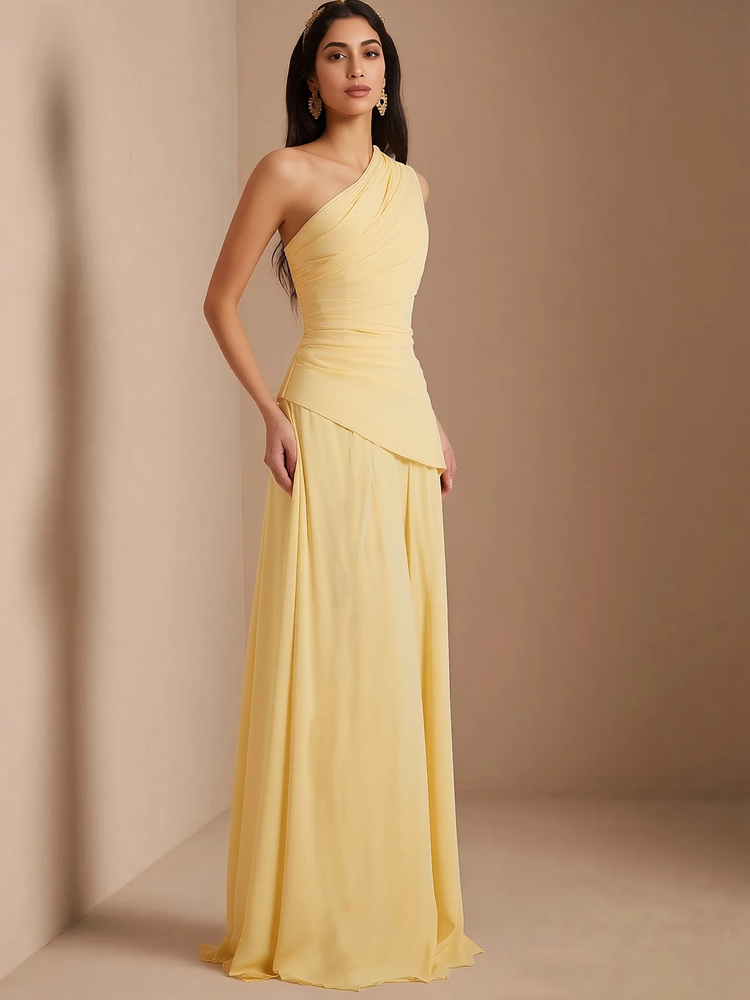 Asymmetrical Neck Back Spaghetti Strap Slim Elegant Long Dress Party Evening Club Dresses Cocktail Dress Wedding Guest Dress - view 4
