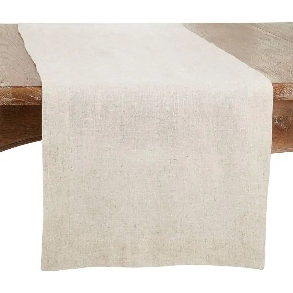 

Natural Linen Blend Table Runner, 16 x 120, for Elegant Home Decor and Special Events