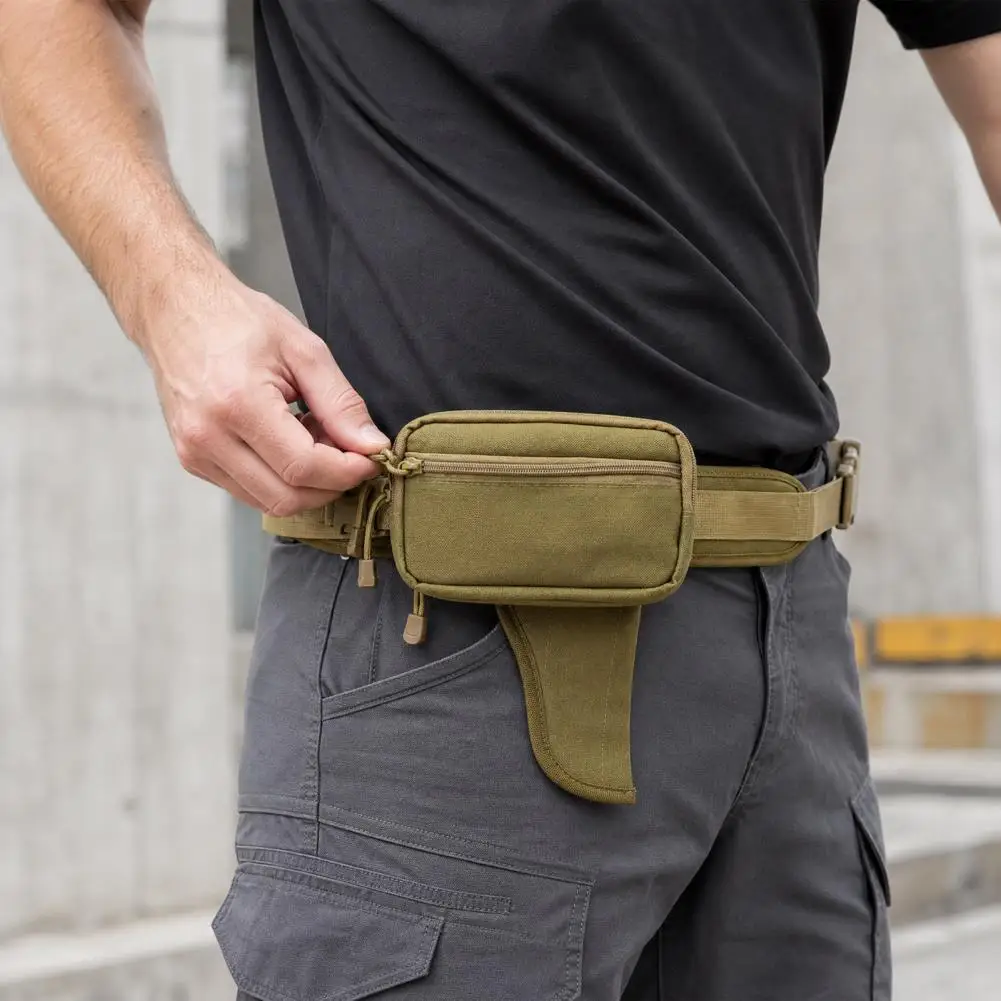 TacticalWaist Bag With Adjustable Strap, Drop-Down Holster Fanny Pack, Multiple Compartments EDCEssentials Organizer Pouch