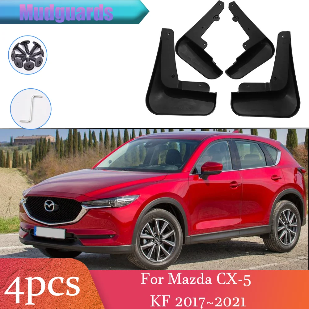 

For Mazda CX-5 KF 2017~2021 2018 2019 2020 Car Wheel Mudguard Flaps Mud Skin Cover Guards Fender Splash Parts Accessories 4PCS