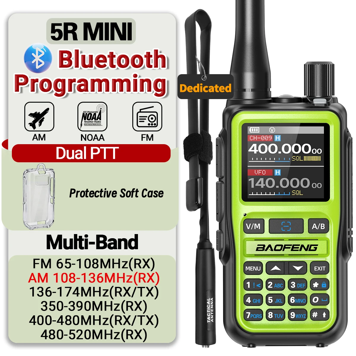 baofeng-uv-5r-ミニトランシーバー-bluetooth-プログラミングアプリ長距離-999-チャンネルラジオ保護ケース付き戦術アンテナ