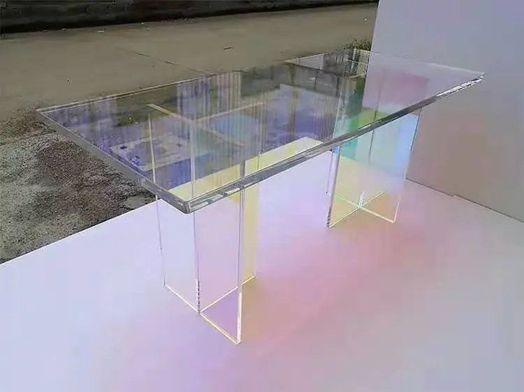 

Acrylic table, transparent desk, colorful plexiglass case desk, household colorful dining table, computer office desk customizat