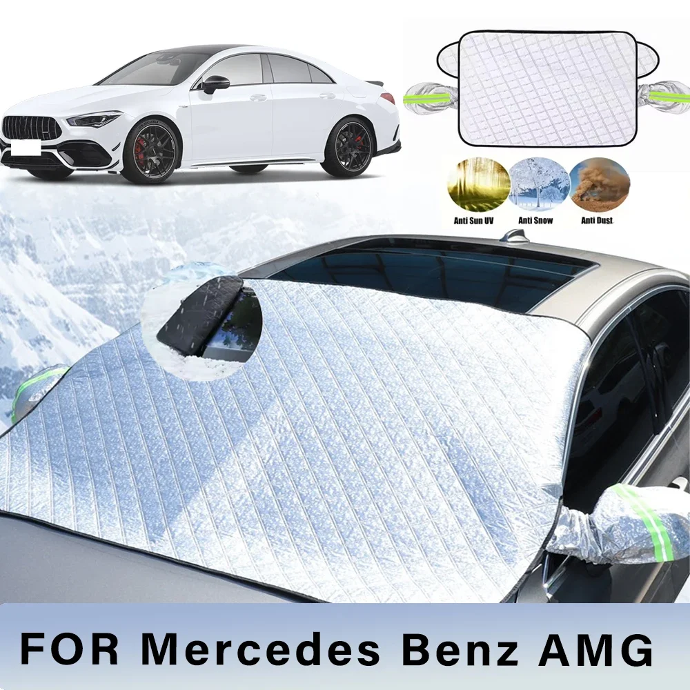 

Thickened Car Now Sunshade Windshield Cover With 5/9 Magnets UV Protection Anti Snow Sunlight For Mercedes Benz AMG CLA 45 S