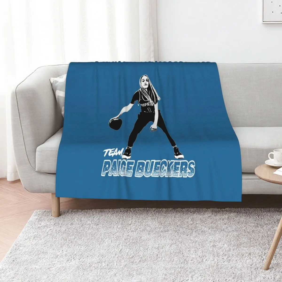 paige bueckers black and white basic design Throw Blanket christmas gifts Custom Decorative Beds anime Decorative Sofas Blankets