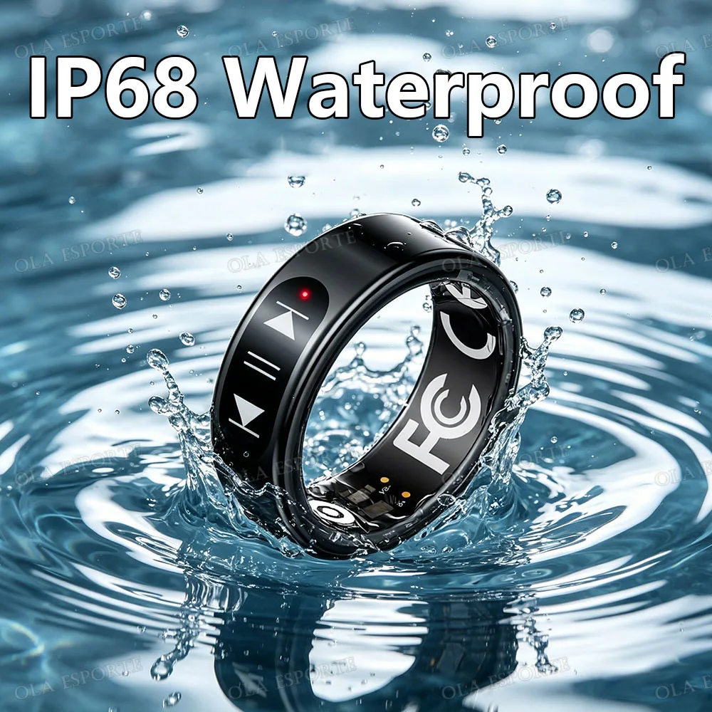 Smart Ring Video Controls,Sswipe up/down to turn pages,Music controls,Heart Rate Blood Oxygen Monitor,5ATM Waterproof Rings 2026 image 6