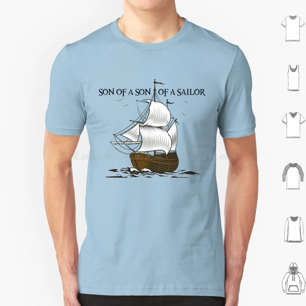 Son Of A Son Of A Sailor T Shirt Big Size 100% Cotton Parrothead Buffett Shark Tropical Volcano Parrot Margaritaville Beach