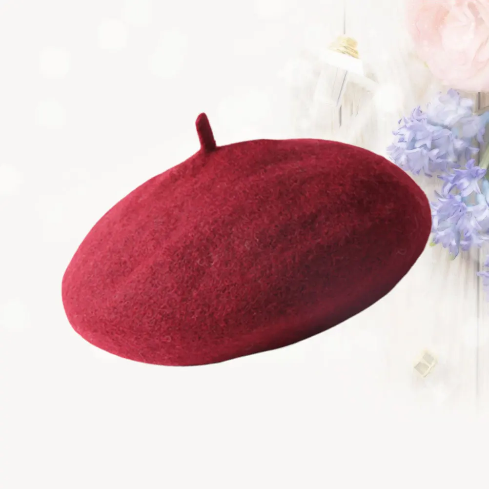 

Children Baby Beret Wool Blended Warm Lightweight Autumn Winter Kids Outdoor Girl Size M Cute French Style