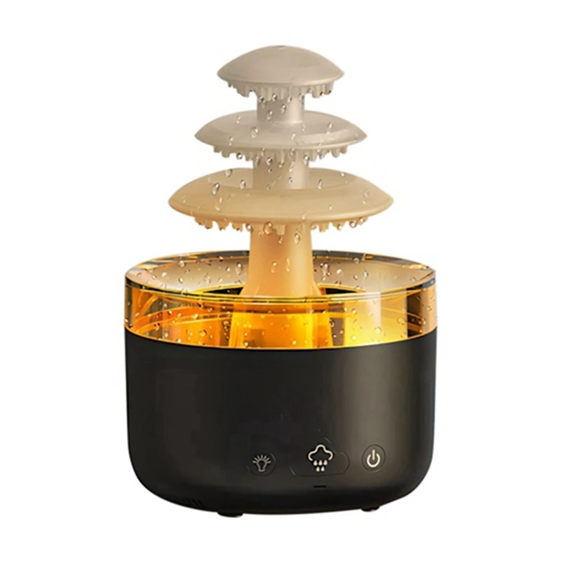 Cloud Rain Air Humidifier Essential Oil Aromatherapy Diffuser Mute Mist Air Humidifier With 7 Colorful Light EU Plug