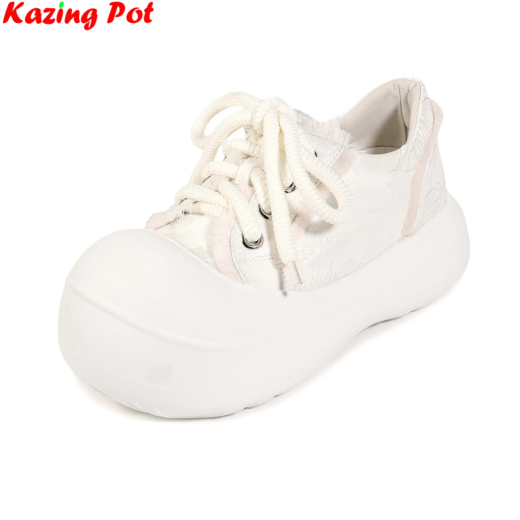 

Krazing Pot Fabric Round Toe Thick Bottom Spring Autumn Shoes Casual Fashion Sneakers Platform School Ins Women Vulcanized Shoes