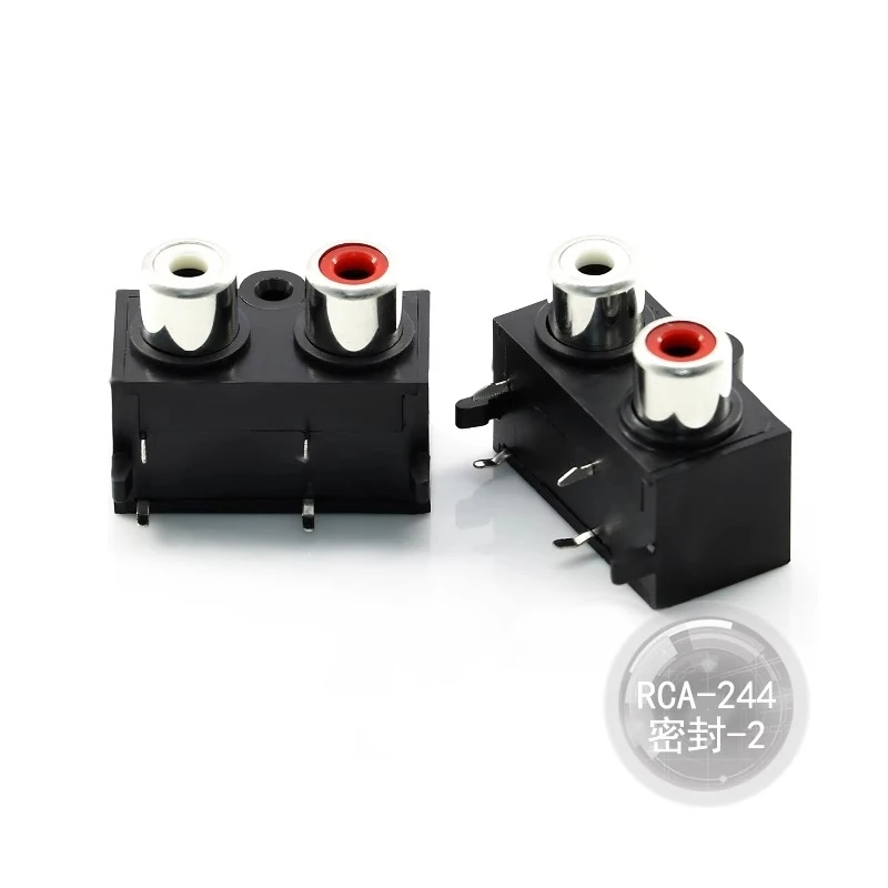 10PCS 2-6 Hole sealed AV coaxial socket RCA-247 video audio speaker Lotus connector 7 Type 13 Audio Base