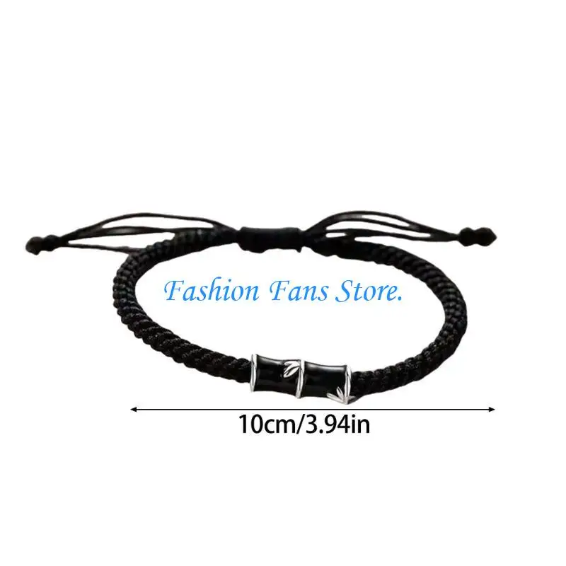 C71D الرومانسية Bamboo Knot Braidets للأزواج يرمز إلى الحب الأبدي #6