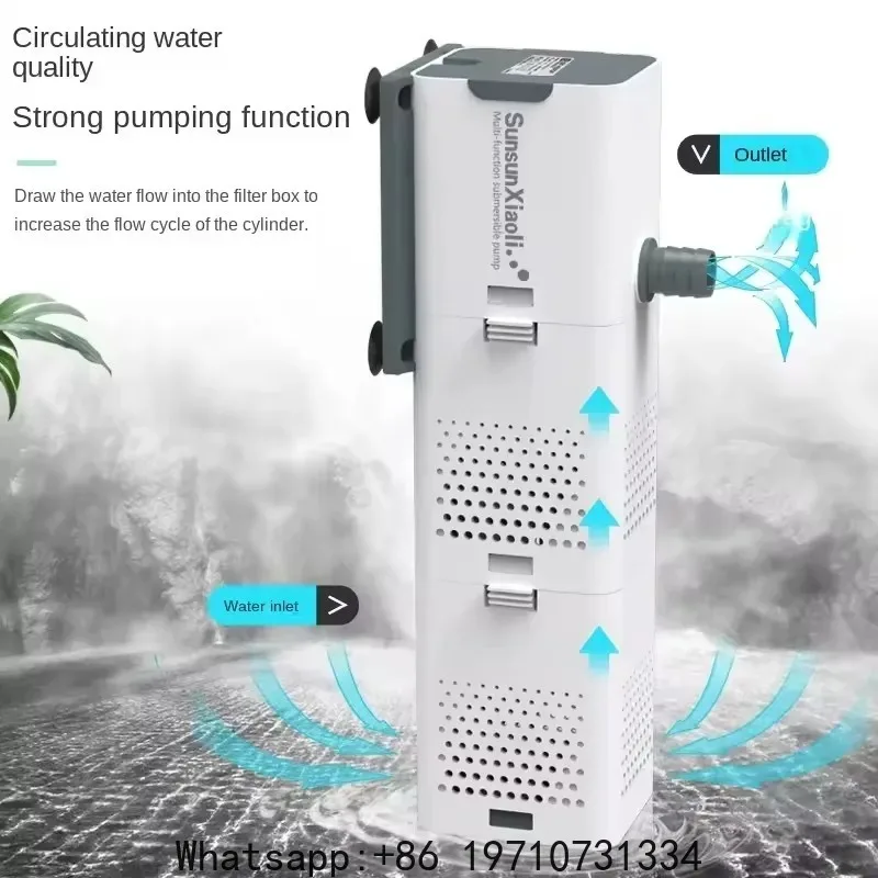 SUNSUN 3 in 1 Filter for Aquarium Fish Tank Filter Mini Fish Tank Filter Aquarium Oxygen Submersible Water Purifier