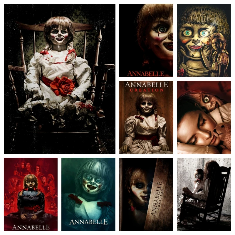 

Annabelle Comes Home Horror Movie Diamond Painting Rhinestone Picture Dark Creepy Doll Cross Stitch Kits Wall Art Room Decor