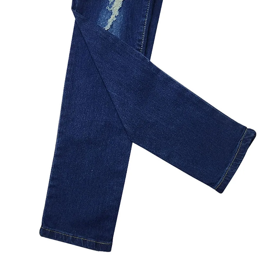 Eleganti pantaloni Jeans premaman a vita alta e fascia addominale strappati e comodi Denim elasticizzato Slim Fit per la primavera e l'autunno