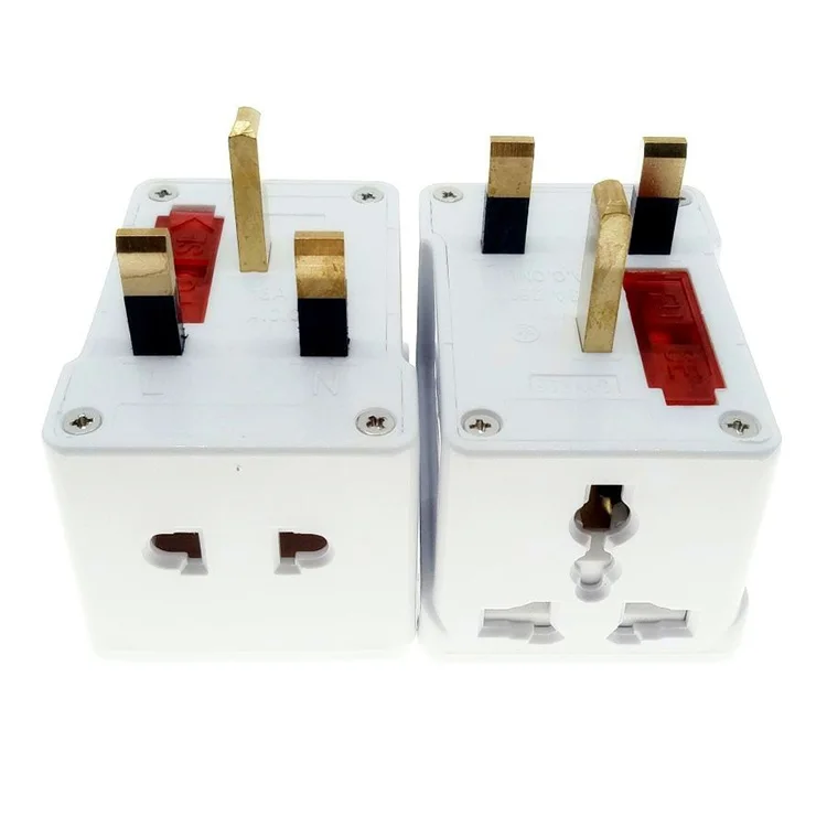 Gauge standard Hong Kong style plug, three wireless extensions, 13A fused, for Hong Kong, Macao, Singapore, and Dubai sockets