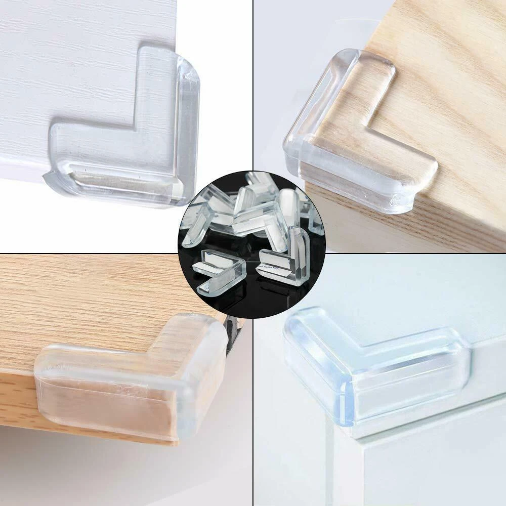 4Pcs Anti-collision Table Corner Edge Protection Rubber Furniture Corner Edge Table Cushion Guards Protector Baby Safty