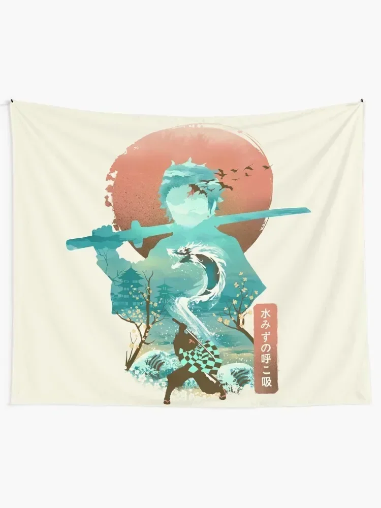 Ukiyo e Breath of Water Tapestry Wall Hangings Decoration Anime Decor Wall Decoration Wallpaper Bedroom Tapestry